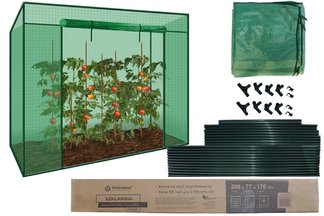 Ogrodowy tunel foliowy na pomidory VUT60R Vulcanus 2x0,77x1,7m